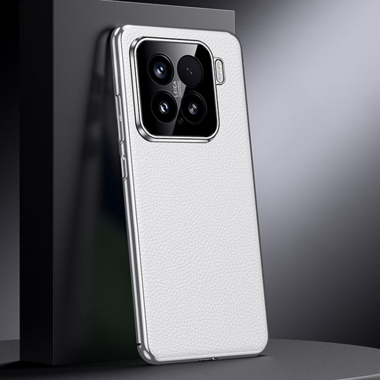 For Xiaomi 15 Genuine Leather PC Phone Case
