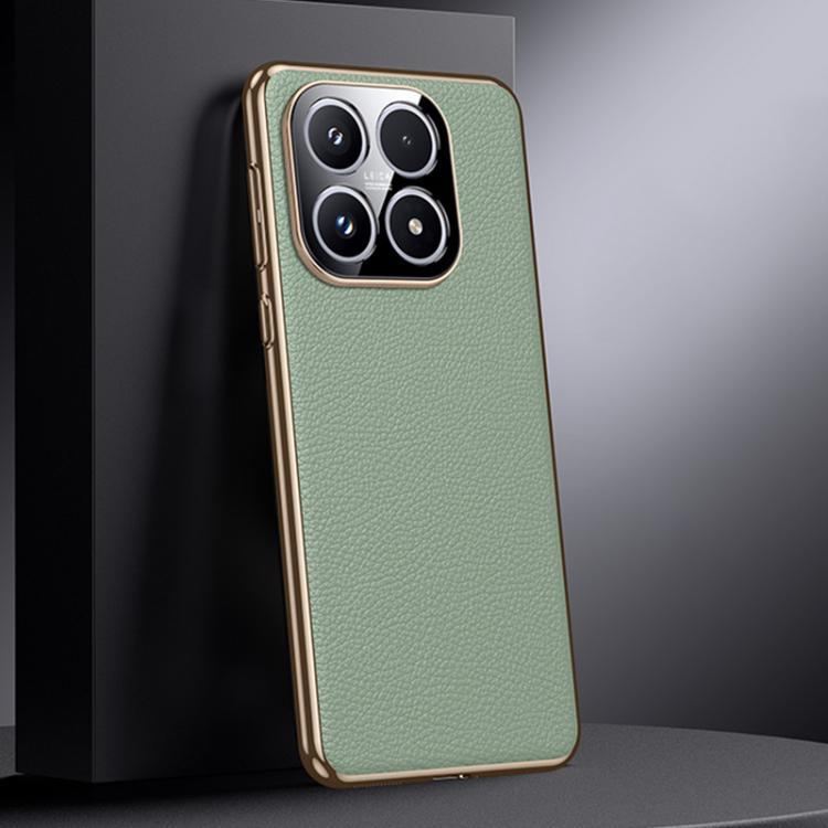 For Xiaomi 17 Genuine Leather PC Phone Case