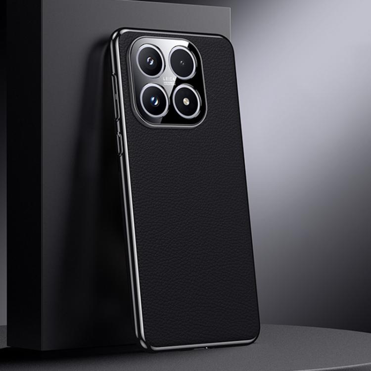 For Xiaomi 17 Genuine Leather PC Phone Case