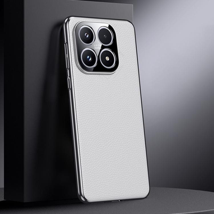 For Xiaomi 17 Genuine Leather PC Phone Case