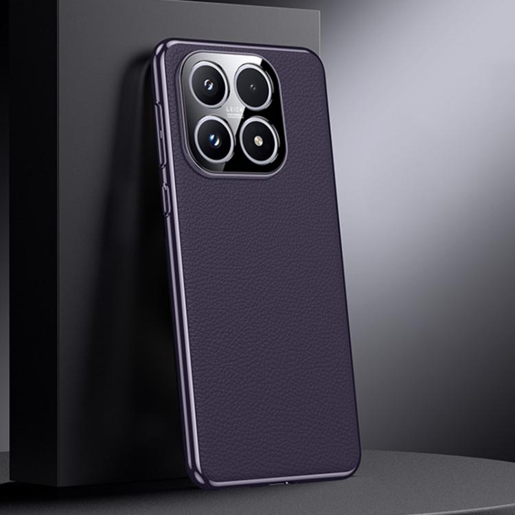 For Xiaomi 17 Genuine Leather PC Phone Case