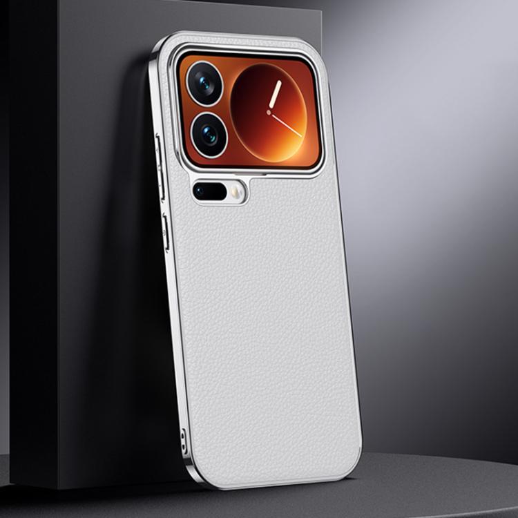 For Xiaomi 17 Pro Genuine Leather PC Phone Case