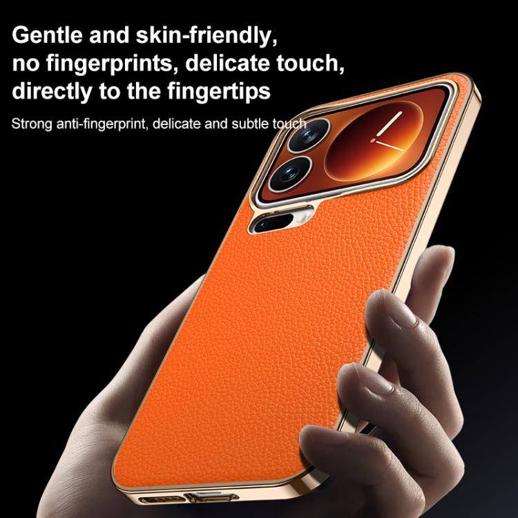 For Xiaomi 17 Pro Genuine Leather PC Phone Case