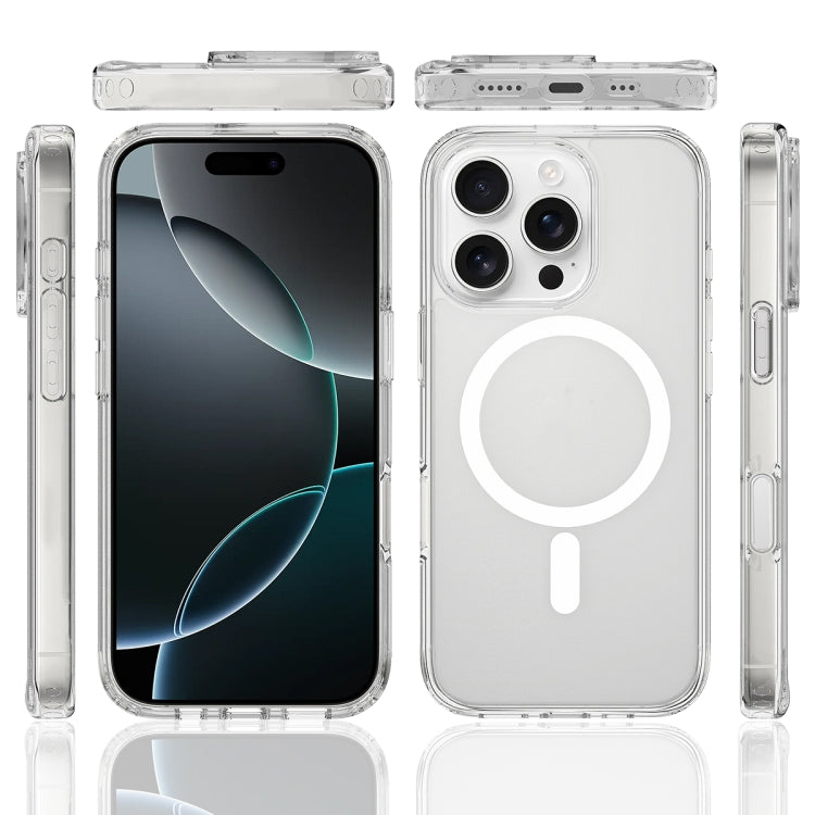 For iPhone 16 Pro Max Camera Control Button Integrated MagSafe Clear Phone Case - Transparent