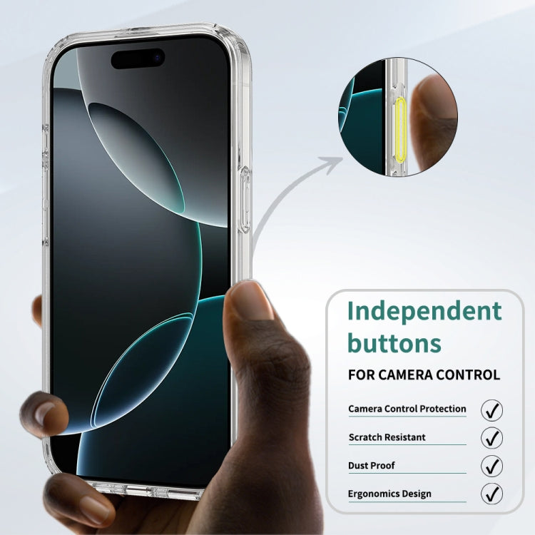 For iPhone 16 Pro Camera Control Button Integrated MagSafe Clear Phone Case - Transparent