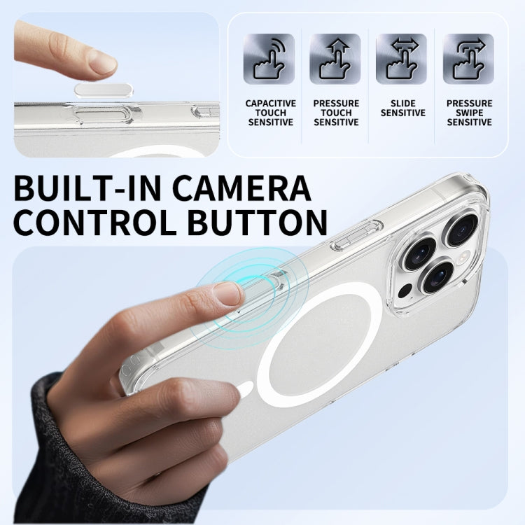 For iPhone 16 Pro Camera Control Button Integrated MagSafe Clear Phone Case - Transparent