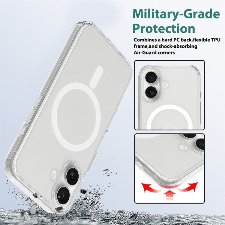 For iPhone 16 Plus Camera Control Button Integrated MagSafe Clear Phone Case - Transparent