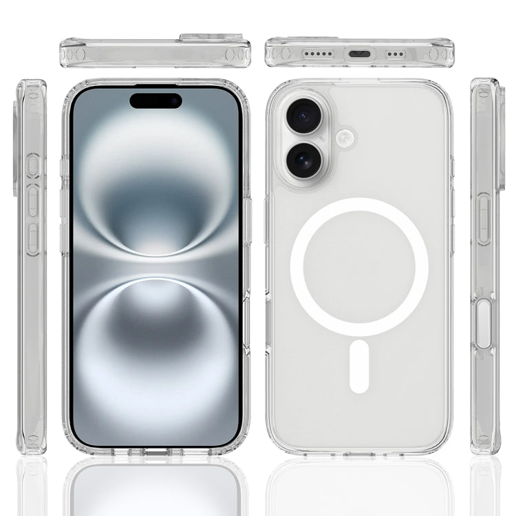 For iPhone 16 Camera Control Button Integrated MagSafe Clear Phone Case - Transparent