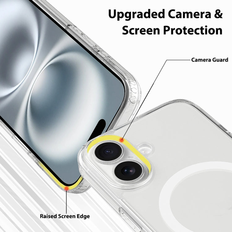 For iPhone 16 Camera Control Button Integrated MagSafe Clear Phone Case - Transparent