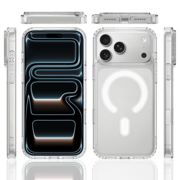 For iPhone 17 Pro Camera Control Button Integrated MagSafe Clear Phone Case - Transparent