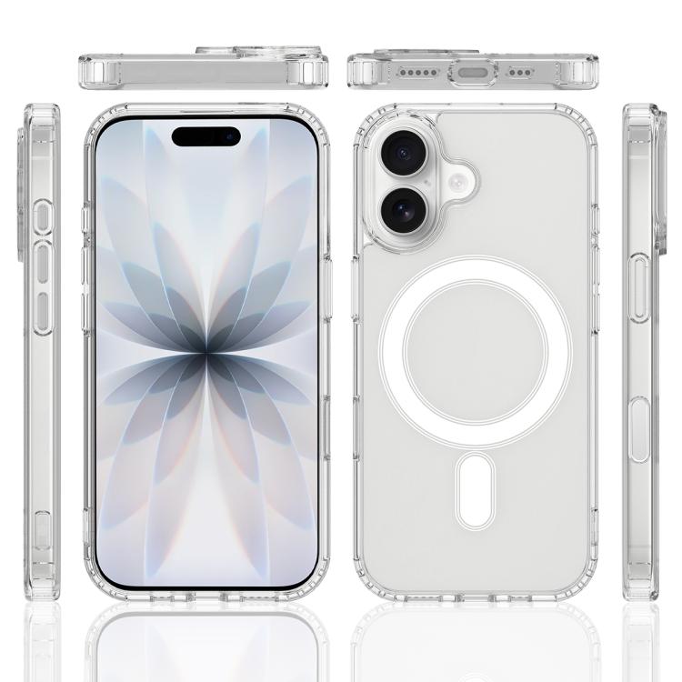For iPhone 17 Camera Control Button Integrated MagSafe Clear Phone Case - Transparent