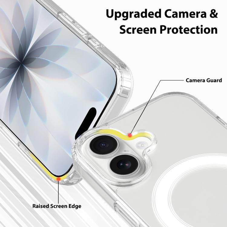 For iPhone 17 Camera Control Button Integrated MagSafe Clear Phone Case - Transparent