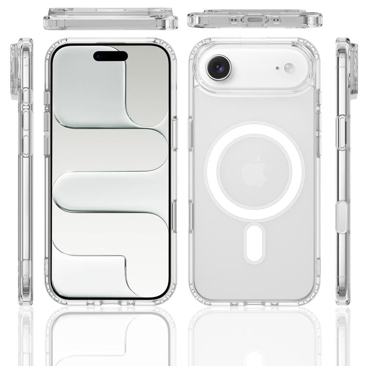 For iPhone Air Camera Control Button Integrated MagSafe Clear Phone Case - Transparent