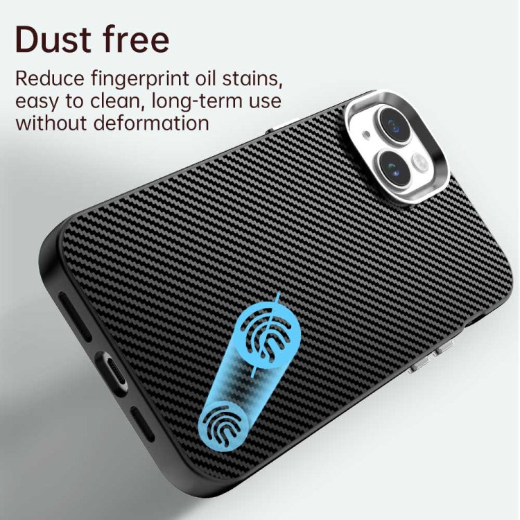 For iPhone 14 Plus Carbon Fiber Series IMD Phone Case