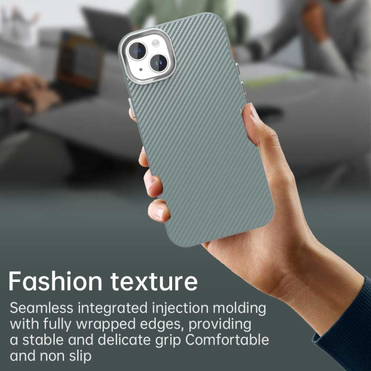 For iPhone 14 Plus Carbon Fiber Series IMD Phone Case