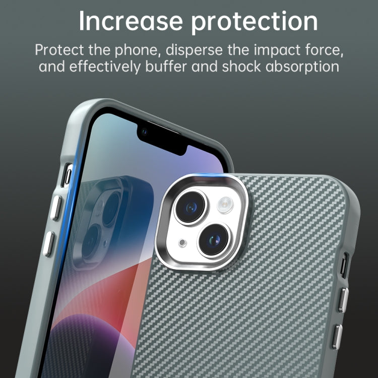For iPhone 14 Plus Carbon Fiber Series IMD Phone Case