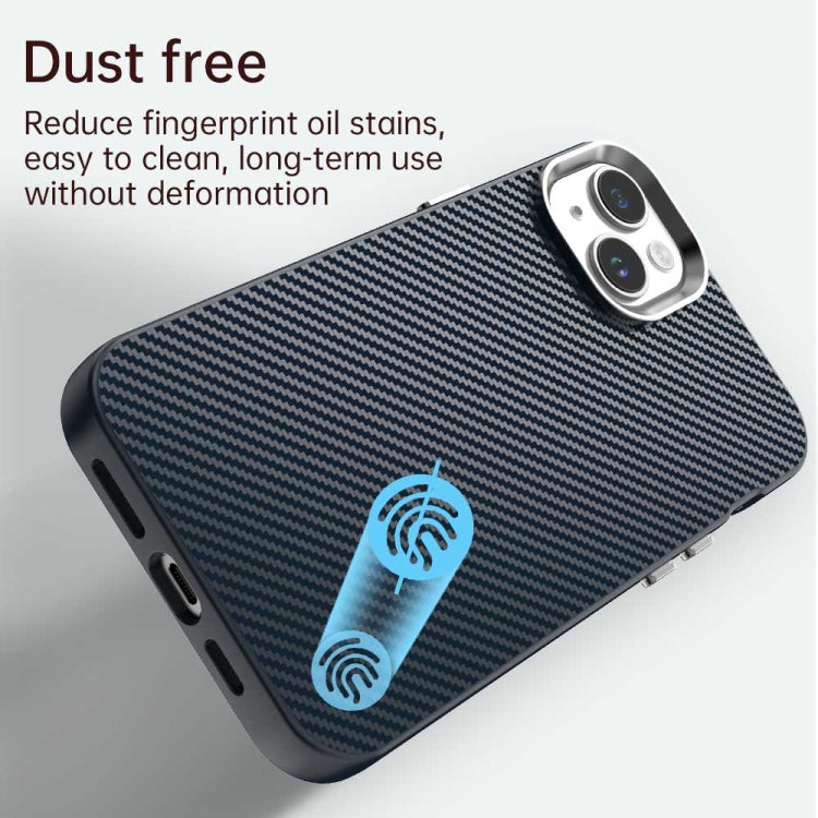 For iPhone 14 Plus Carbon Fiber Series IMD Phone Case