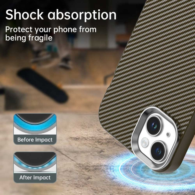 For iPhone 14 Plus Carbon Fiber Series IMD Phone Case