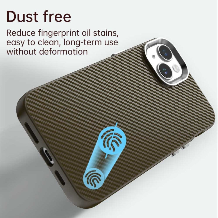 For iPhone 14 Plus Carbon Fiber Series IMD Phone Case