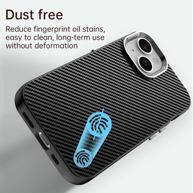 For iPhone 15 Plus Carbon Fiber Series IMD Phone Case
