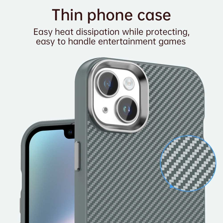 For iPhone 15 Plus Carbon Fiber Series IMD Phone Case