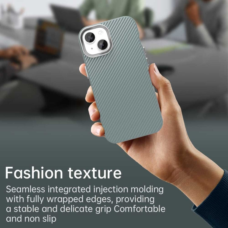 For iPhone 15 Plus Carbon Fiber Series IMD Phone Case
