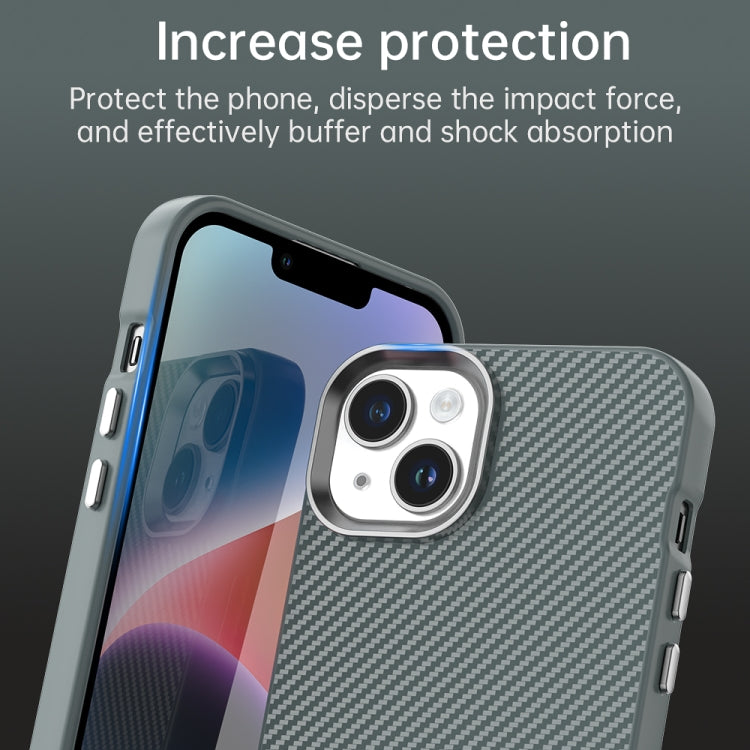 For iPhone 15 Plus Carbon Fiber Series IMD Phone Case