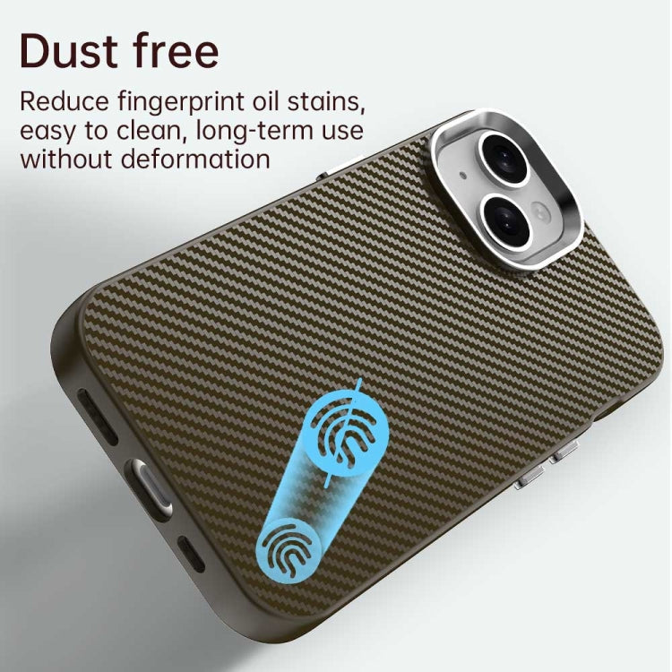 For iPhone 15 Plus Carbon Fiber Series IMD Phone Case