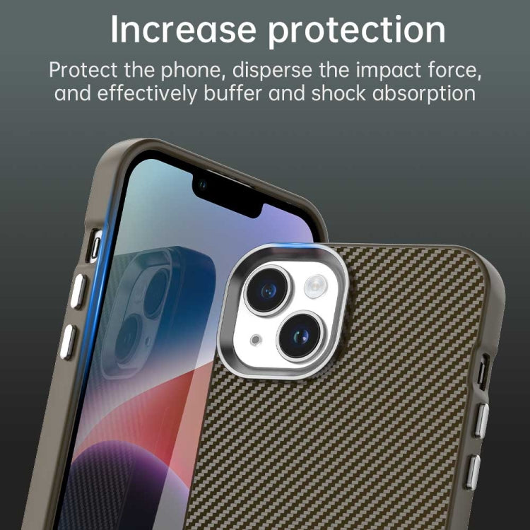 For iPhone 15 Plus Carbon Fiber Series IMD Phone Case