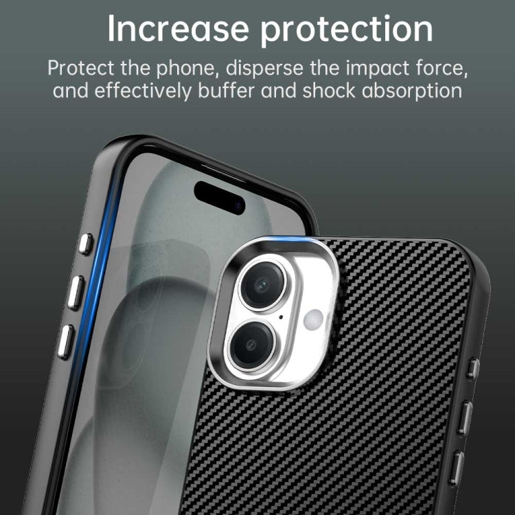 For iPhone 16 Plus Carbon Fiber Series IMD Phone Case