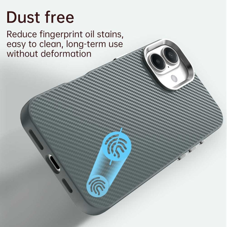 For iPhone 16 Plus Carbon Fiber Series IMD Phone Case