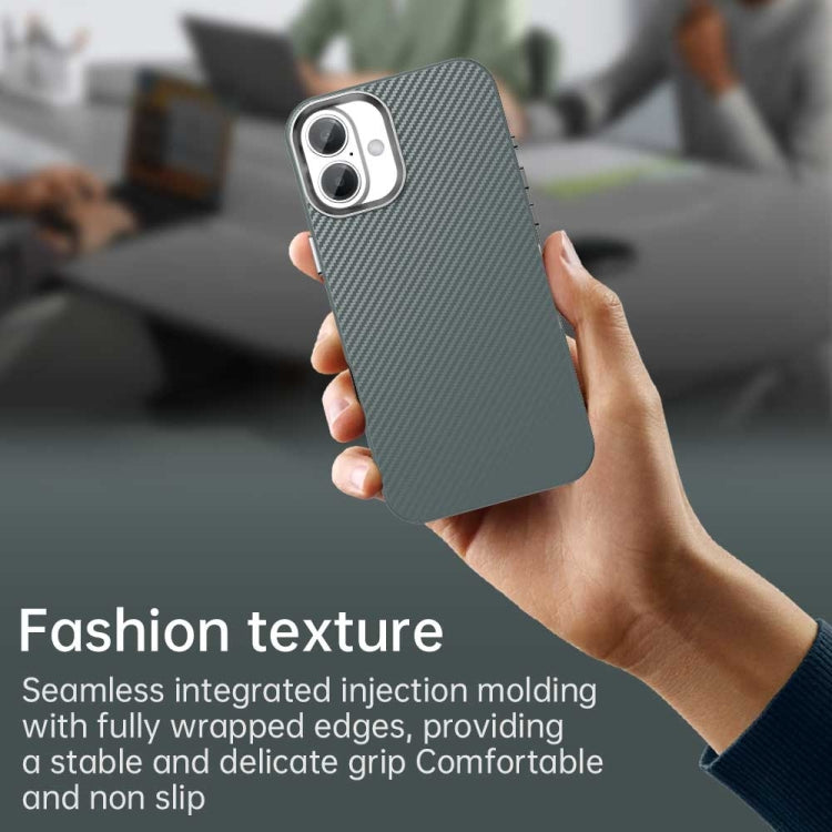 For iPhone 16 Plus Carbon Fiber Series IMD Phone Case