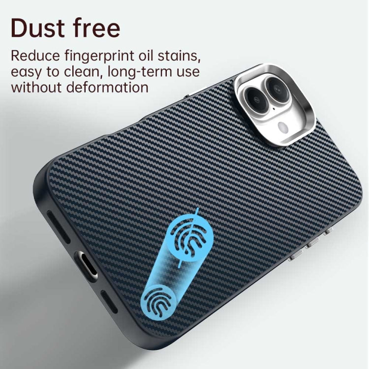 For iPhone 16 Plus Carbon Fiber Series IMD Phone Case