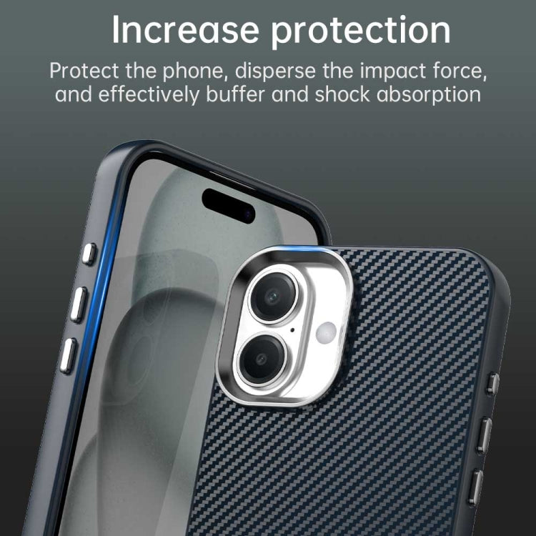 For iPhone 16 Plus Carbon Fiber Series IMD Phone Case