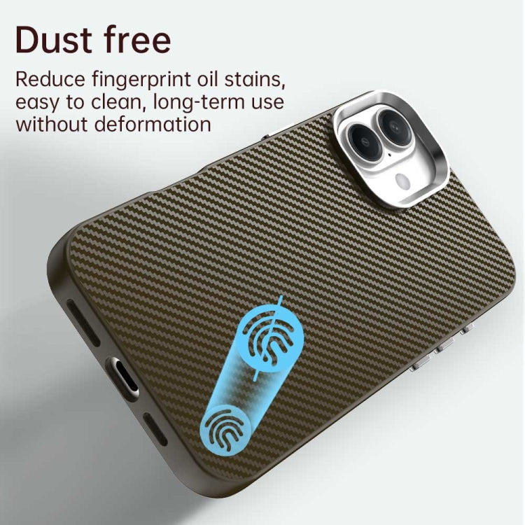 For iPhone 16 Plus Carbon Fiber Series IMD Phone Case