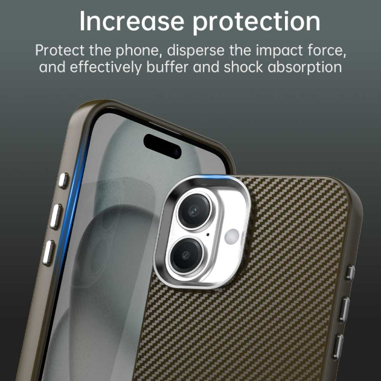 For iPhone 16 Plus Carbon Fiber Series IMD Phone Case