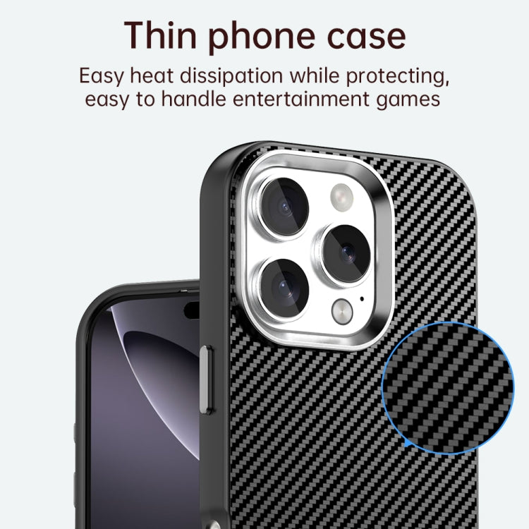 For iPhone 16 Pro Carbon Fiber Series IMD Phone Case