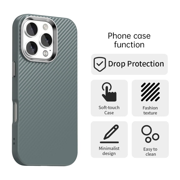 For iPhone 16 Pro Carbon Fiber Series IMD Phone Case