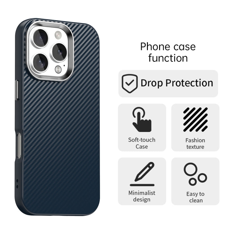 For iPhone 16 Pro Carbon Fiber Series IMD Phone Case