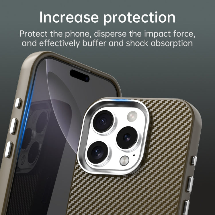 For iPhone 16 Pro Carbon Fiber Series IMD Phone Case