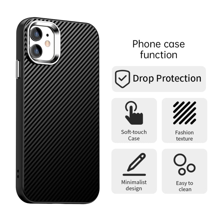 For iPhone 11 Carbon Fiber Series IMD Phone Case