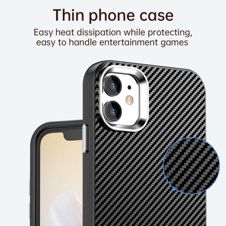 For iPhone 11 Carbon Fiber Series IMD Phone Case