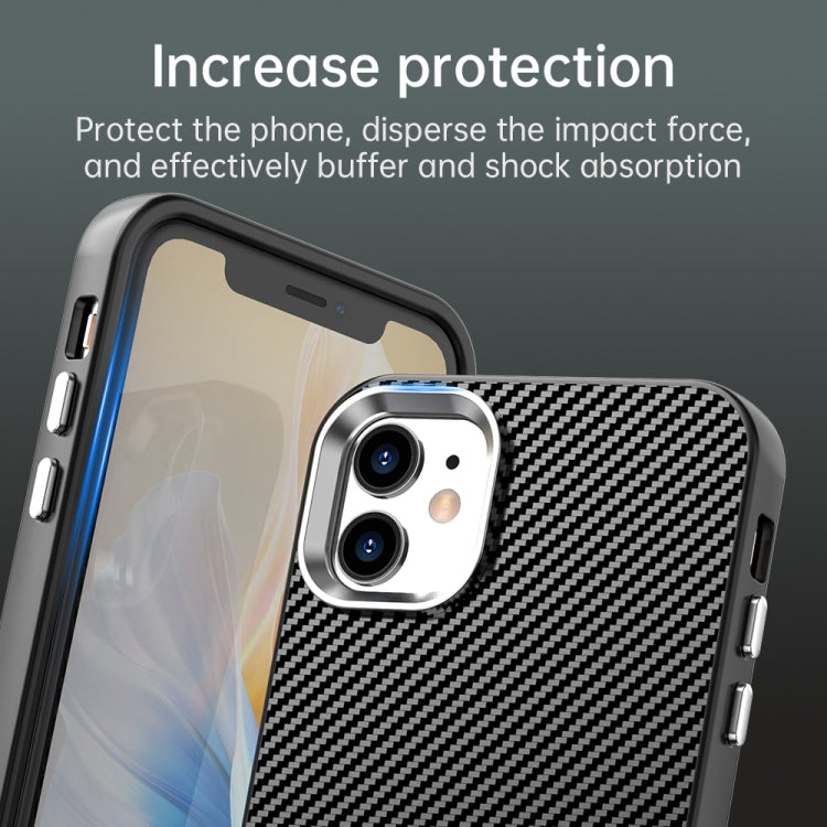 For iPhone 11 Carbon Fiber Series IMD Phone Case