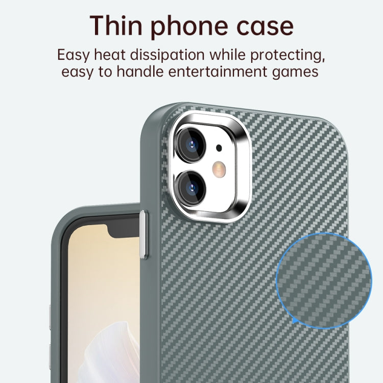 For iPhone 11 Carbon Fiber Series IMD Phone Case
