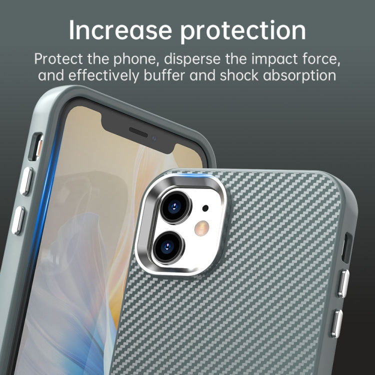 For iPhone 11 Carbon Fiber Series IMD Phone Case