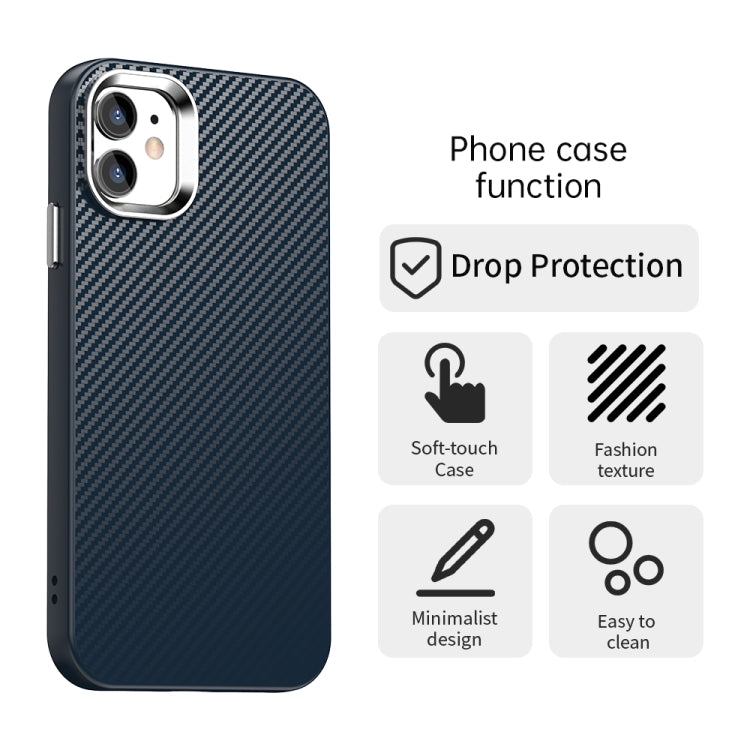 For iPhone 11 Carbon Fiber Series IMD Phone Case