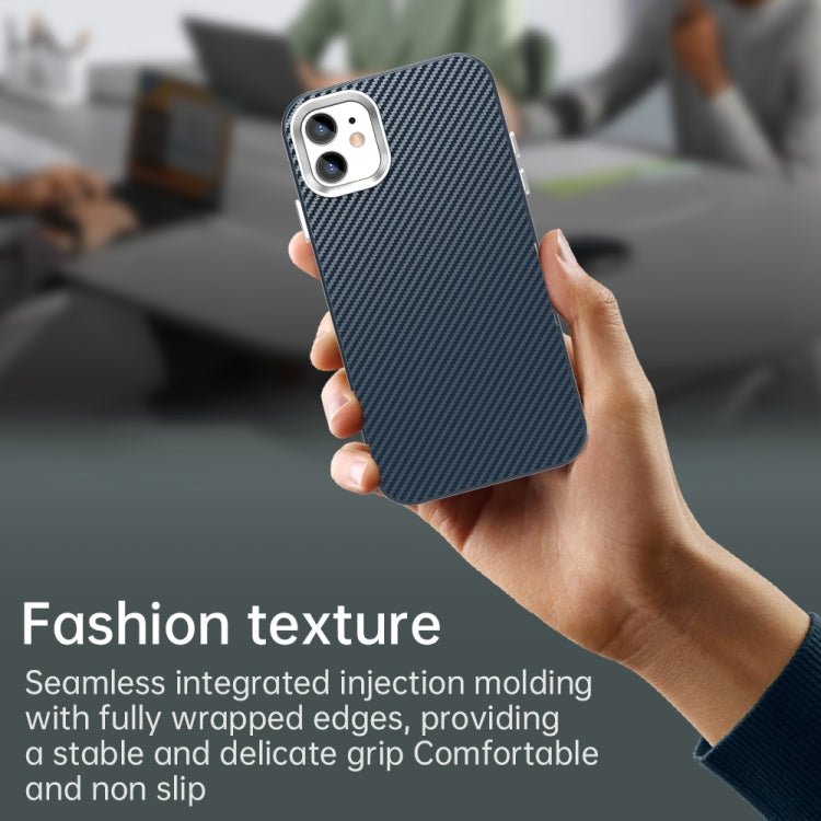 For iPhone 11 Carbon Fiber Series IMD Phone Case