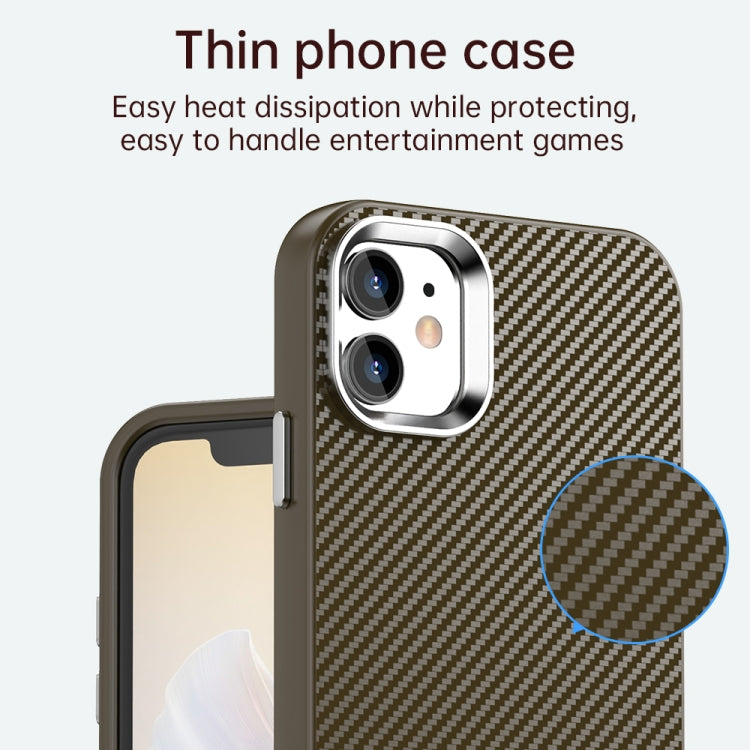 For iPhone 11 Carbon Fiber Series IMD Phone Case