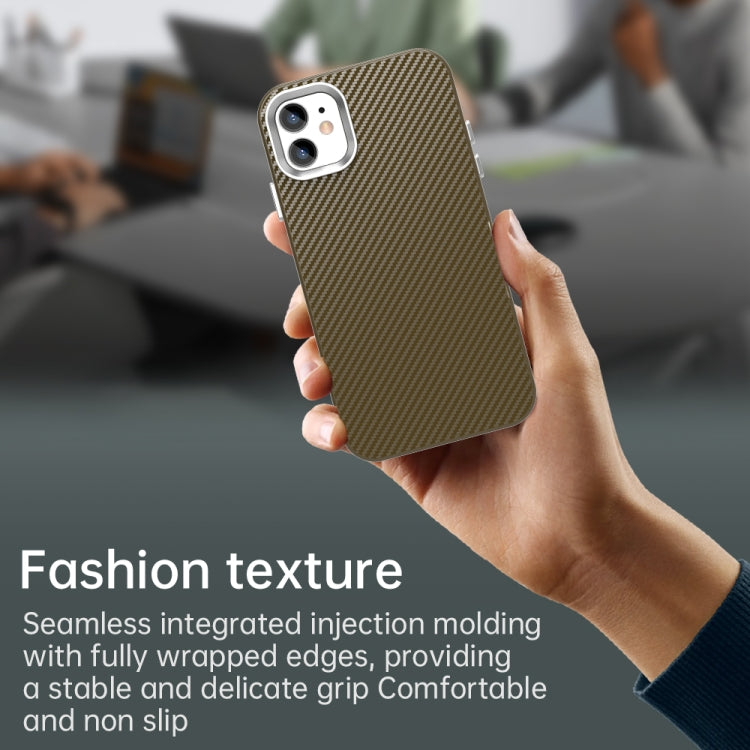 For iPhone 11 Carbon Fiber Series IMD Phone Case