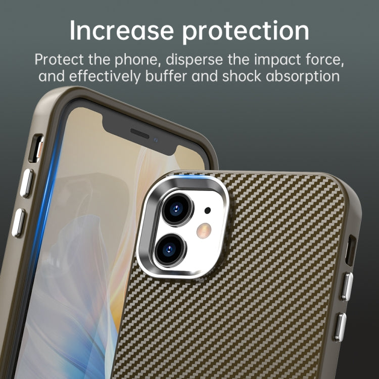 For iPhone 11 Carbon Fiber Series IMD Phone Case